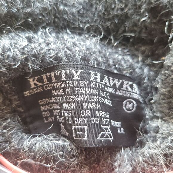 Vtg Kitty Hawk Women's Gray Aztec Abstract Sweater Colorful 80's 90's New Wave M - Picture 5 of 8